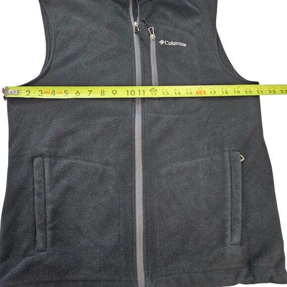 Columbia Men's Fleece Vest Black Zip Up Size Medium - Picture 5 of 9